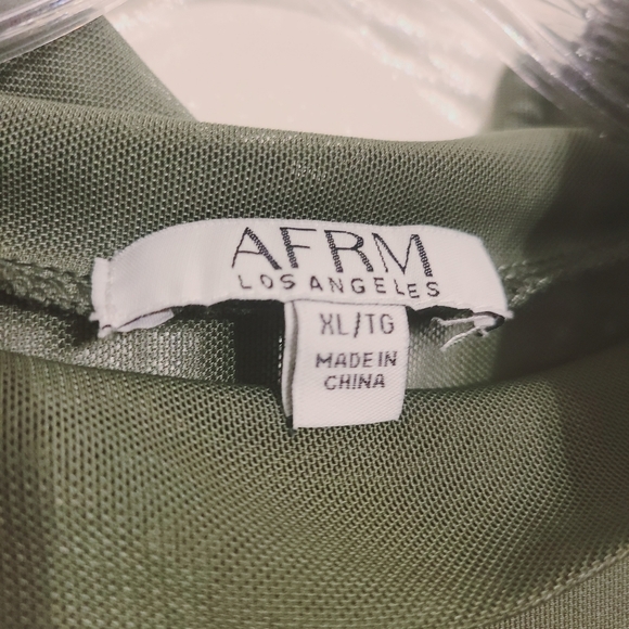 AFRM Los Angeles | Women's Long Sleeve Two Piece Green Skirt Set (Size Large/XL) - Picture 3 of 16